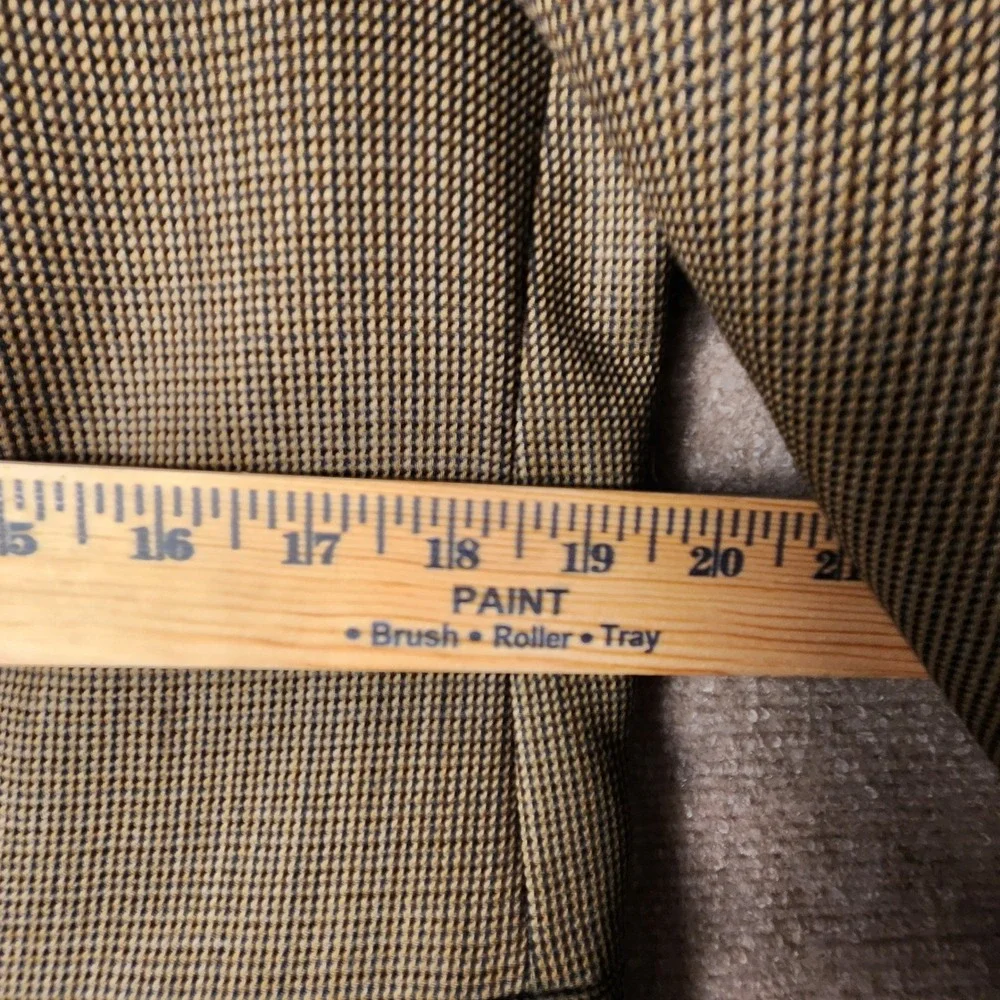 Unbranded Blazer Mens Brown Tan Micro Houndstooth Two Button Sport‎ Coat